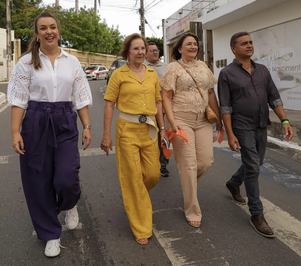 Camila Toscano, Léa Toscano, primeira-dama Verônica e o prefeito Marcus Diogo