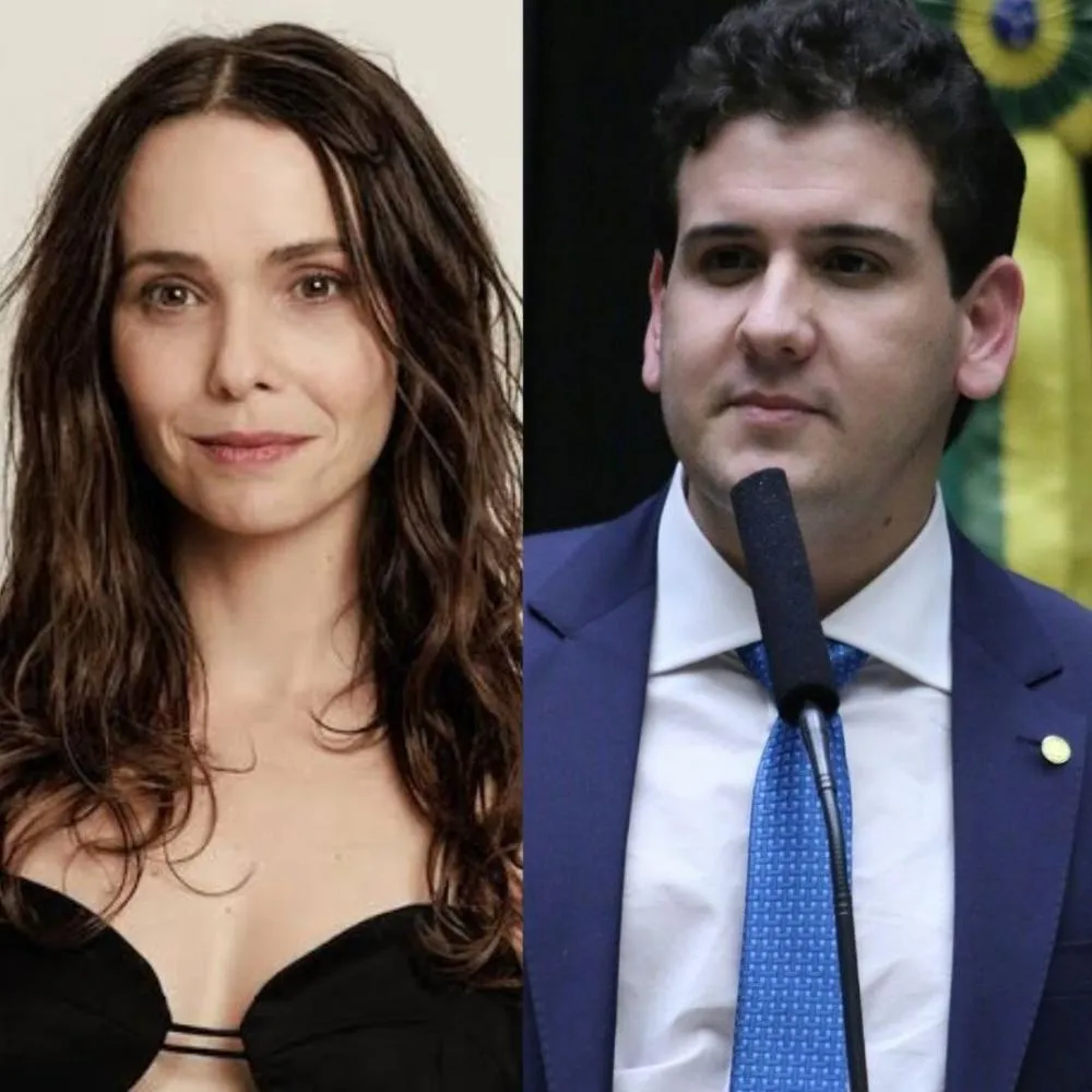 Atriz Débora Falabella e o ex-deputado André Amaral